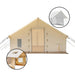 14'x16' Alpha Pro Wall Tent , Extended Flysheet & Porch (Fire Water Repellent)