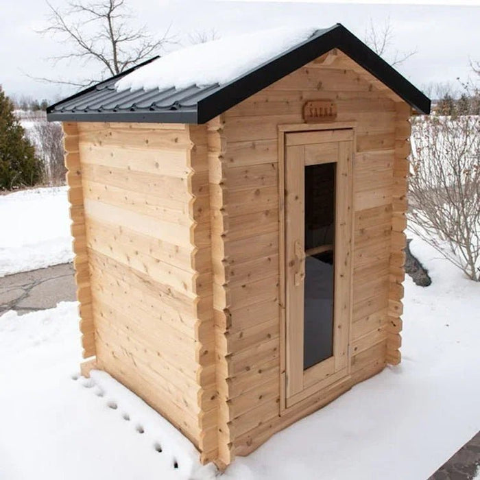 Dundalk Leisurecraft Canadian Timber 3-4 Person Grandby Cabin Outdoor Electric Heated Sauna
