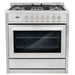 Cosmo Commercial-Style 36'' 3.8 cu. ft. Single Oven Dual Fuel Range with 8 Function Convection Oven in Stainless Steel COS-F965NF