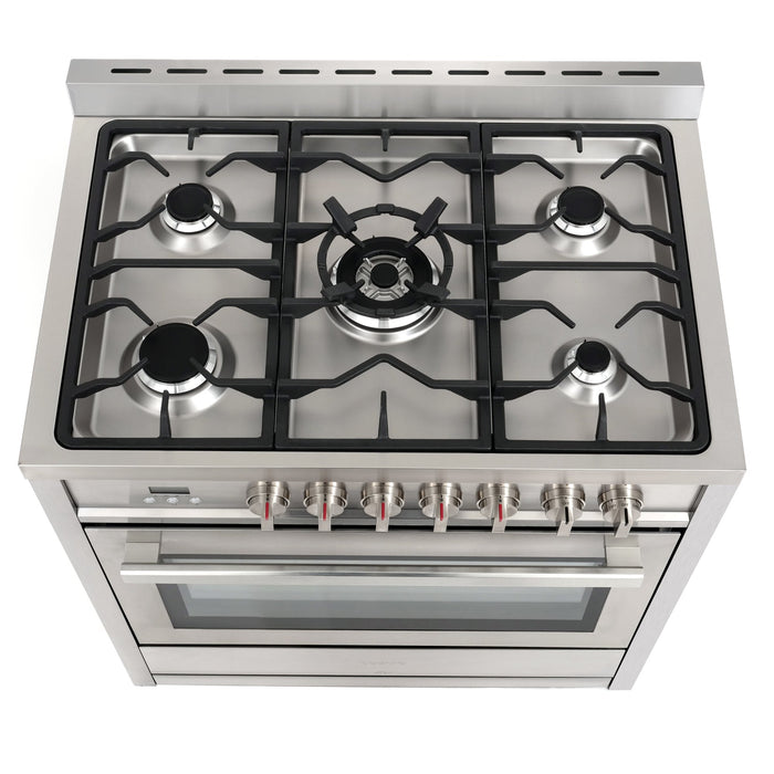Cosmo Commercial-Style 36'' 3.8 cu. ft. Single Oven Dual Fuel Range with 8 Function Convection Oven in Stainless Steel COS-F965NF