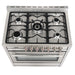 Cosmo Commercial-Style 36'' 3.8 cu. ft. Single Oven Dual Fuel Range with 8 Function Convection Oven in Stainless Steel COS-F965NF