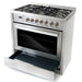 Cosmo Commercial-Style 36'' 3.8 cu. ft. Single Oven Dual Fuel Range with 8 Function Convection Oven in Stainless Steel COS-F965NF