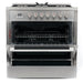 Cosmo Commercial-Style 36'' 3.8 cu. ft. Single Oven Dual Fuel Range with 8 Function Convection Oven in Stainless Steel COS-F965NF