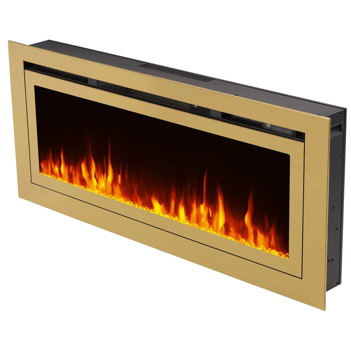 Touchstone Sideline Deluxe Gold 50" Recessed Smart Electric Fireplace 86275