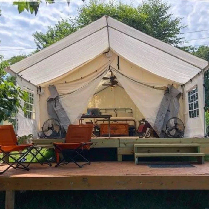 14'x16' Alpha Pro Wall Tent , Extended Flysheet & Porch (Fire Water Repellent)