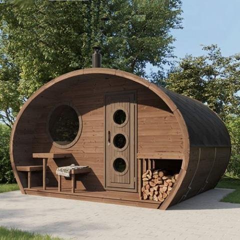 SaunaLife Model G11 Outdoor Sauna | 8 Persons