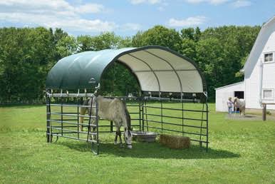 Shelterlogic Corral Shelter 1 3/8" 7.5 oz. Green Cover (Corral panels not included), 12 x 12 ft