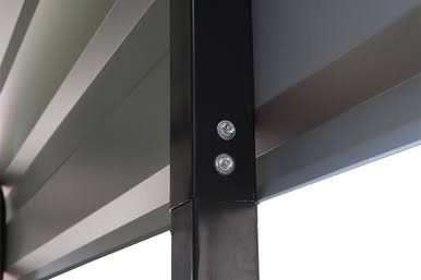 Arrow Powder Coated Steel Carport 20 ft. x 20 ft. - Charcoal