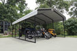 Steel Carport 12 x 20 x 7 ft. Galvanized Black/Eggshell