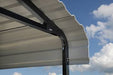 Steel Carport 12 x 20 x 7 ft. Galvanized Black/Eggshell