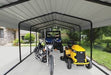 Steel Carport 12 x 20 x 7 ft. Galvanized Black/Eggshell