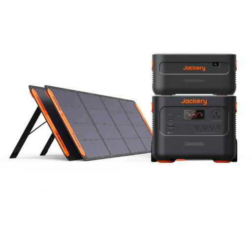 Jackery Explorer 2000 Plus Portable Power Station with 4kWh Battery Pack and Two 200W Solar Panels Kit  21-0009-000093Y