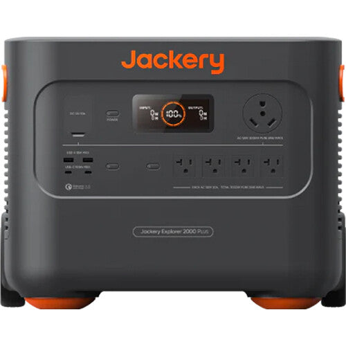 Jackery Explorer 2000 Plus Portable Power Station with 4kWh Battery Pack and Two 200W Solar Panels Kit  21-0009-000093Y