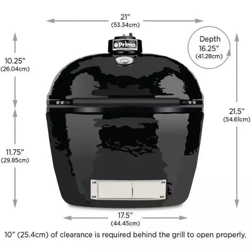 Primo Oval Junior 200 Ceramic Charcoal Grill PGCJRH (Grill Only)