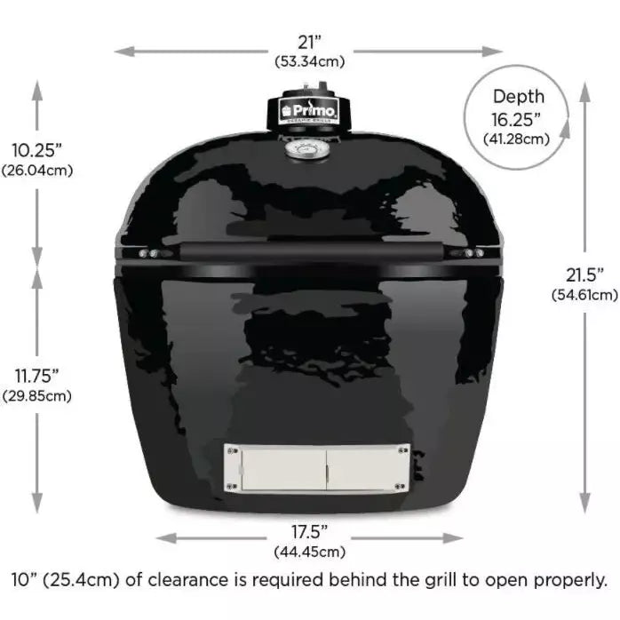 Primo Oval Junior 200 Ceramic Charcoal Grill PGCJRH (Grill Only)