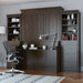 Murphy Bed With Desk & 2 Storage Cabinets, Full Size Coventry Walnut by Leto Muro